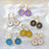 Lucky Black Flowers Earrings
